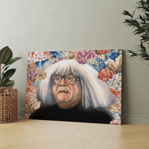 Frank - Pintura a óleo - Danny DeVito - Impressão artística - Está sempre ensolarado na Filadélfia - Pintura floral - Ango Gobloggian Frete grátis
