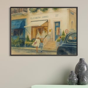Elizabeth James Bridal Shop Poster, The Parent Trap Wall Art, Vintage Movie Scene Print, Film Location Decor, Fashion Store Art