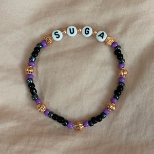 BTS Suga Beaded Friendship Bracelet