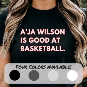 A&#39;ja Wilson TShirt WNBA Shirt Basketball tshirt Aces Basketball Gift Women&#39;s Basketball Fan t-shirt Funny Aja Wilson shirt Las Vegas Tee