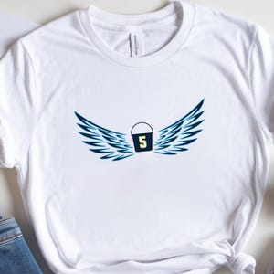 Fun Wings Basketball Shirt Buckets TShirt Funny Hoops Shirt No 5 Basketball tshirt Gift Women&#39;s Basketball fan T-shirt Fun Paige Wings shirt