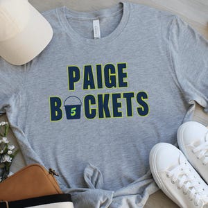 Fun Paige Buckets TShirt Funny Hoops Shirt Basketball tshirt Bueckers Gift Women&#39;s Basketball fan T-shirt Fun Paige Wings shirt