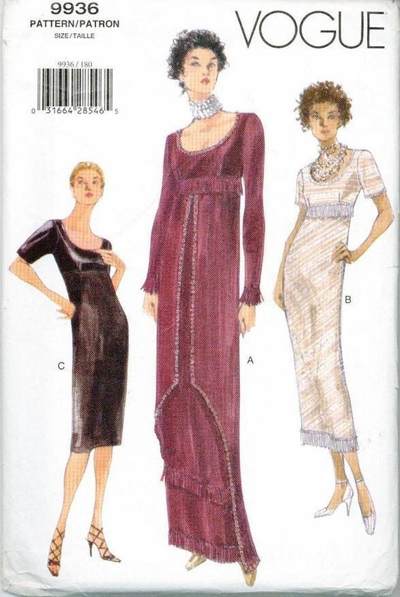 Titanic Rose Swim Dress Jump Sewing Pattern Vogue 9936 Out of Print ...