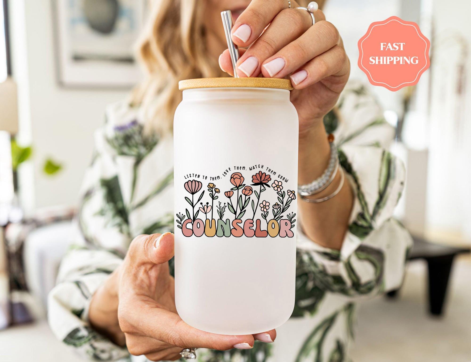 Listen Love Watch Them Grow, Personalized Counselor Gift, Mental Health Counselor Gift, School Counselor Appreciation Gift