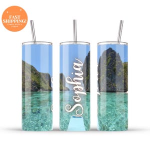 Personalized Beach Vacation Tumbler with Name, Custom Girls Trip Tumbler Cup, Family Summer Beach Vacation Trip, Birthday Gift For Women