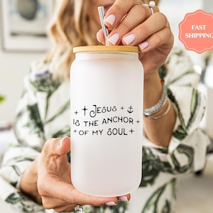 Christian Tumbler, Jesus Anchor Tumbler, Bible Verse Cup, Faith Tumbler, Religious Gifts, Christian Gifts, Hope Cup