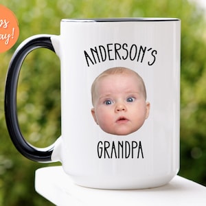 Personalized Grandpa Photo Mug: Custom Ceramic Coffee Cup