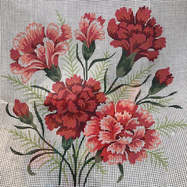 Vintage Fleur de Lis for Readers Digest Carnation Flower Tapestry Kit