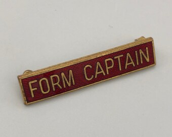 Vintage Enamel Form Captain Pin Badge