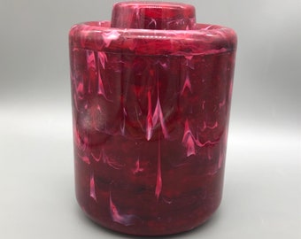 Vintage West German Plastic Pot in Raspberry Pink