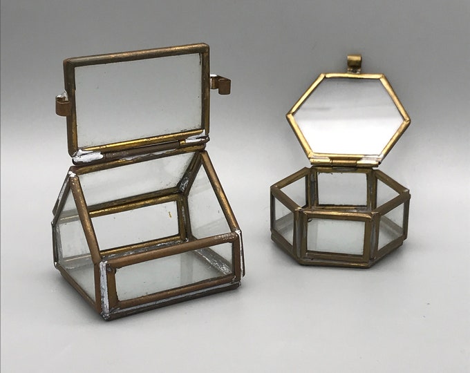 Tiny Glass Display Boxes Etsy