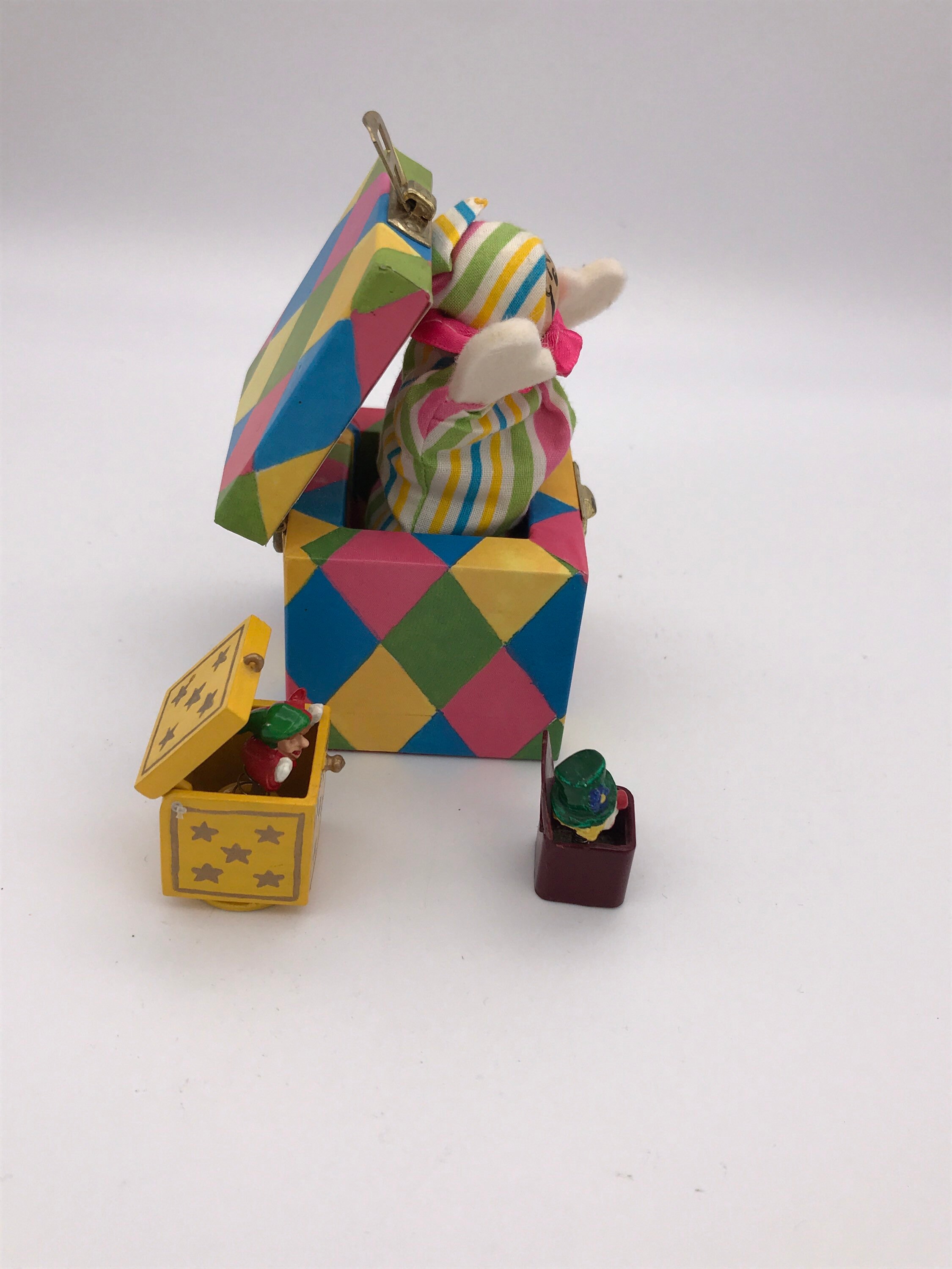 Collection of three vintage miniature Jack in the box two Etsy