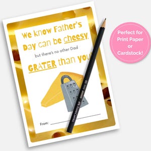 Carte-cadeau au fromage pour la fête des pères, parfaite pour les papas qui aiment les jeux de mots ! Idéales pour offrir aux enfants des cartes de 5 x 7 pouces à leur père ou à leur beau-père ! TÉLÉCHARGEMENT PDF NUMÉRIQUE !