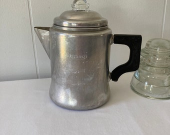 Vintage Enterprise Aluminum Stovetop Coffeepot Percolator