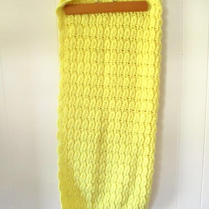 Vintage Afghan Vintage Blanket Yellow Crochet Lap Blanket Baby Blanket image 6