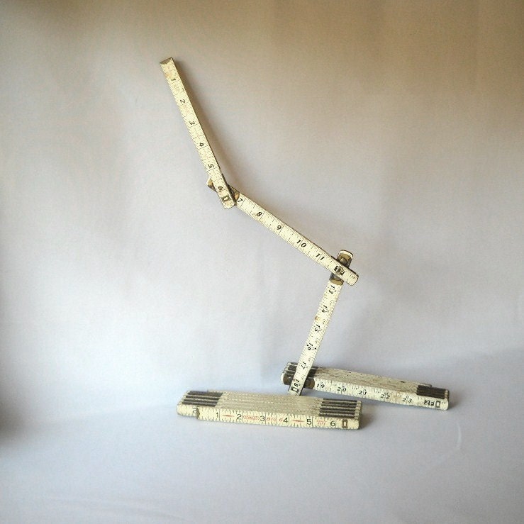 Vintage Ruler Vintage Folding Ruler Old School Tools Industrial Chic ...