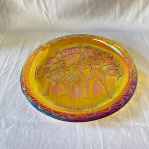 Vintage Bicentenial Plate Spirit of &#39;76 Indiana Glass Plate