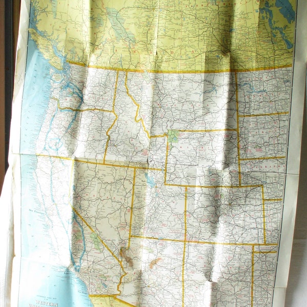 Aaa Map Vintage Etsy