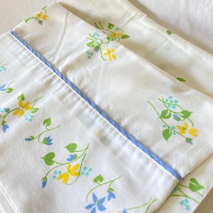 Vintage Dan River Pillow Cases Floral Pillow Case Set Percale