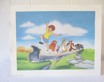 Vintage Winnie the Pooh Print 1990s @Disney Print Pooh's Grand Adventure