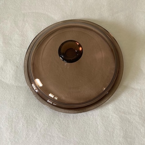 Vintage Visions Lid Glass Saucepan Lid Brown Pyrex Corning Cookware 1