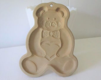 Vintage Cookie Mold 1991 Pampered Chef Cookie Mold Teddy Bear Mold