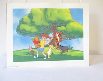 Vintage Winnie the Pooh Print 1990s @Disney Print Pooh's Grand Adventure 2