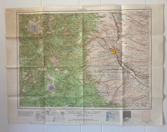 Vintage Map United States Geological Survey Map Antique Yakima WA Mt. Rainier Map 1963 Map