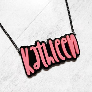 Big Custom Name Necklace, Style "Pardon" (50 Colours!) // Personalised Gift // Christmas Gift // Gift for her