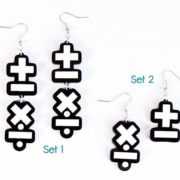 Math Symbol Earrings // Math Teacher Gift // Geeky // Mathematics