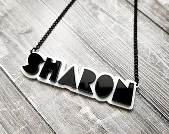 Custom Name Necklace Style "Magic" (50 Colours!) // Personalised Gift // Christmas Gift // Acrylic