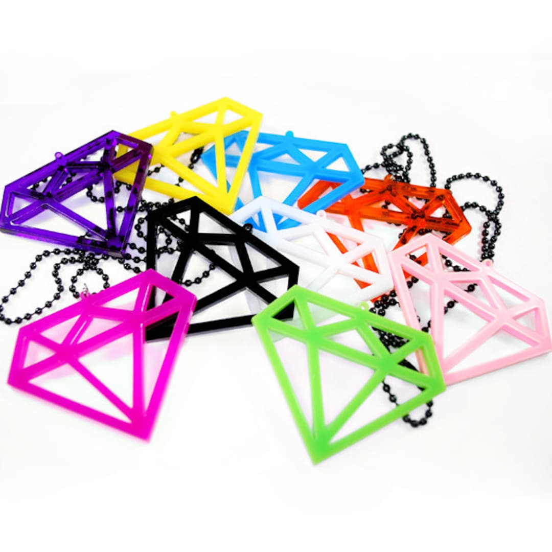 Diamond Necklace 40+ Colours // Glamour // Purity Symbol // Princess