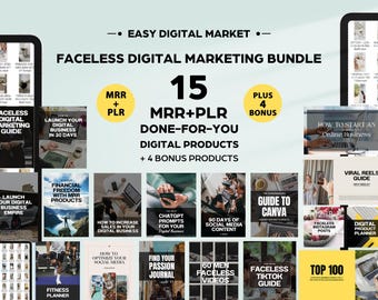 Faceless Digitales Marketing | Done-For-You Produkte | MRR | PLR | Digitale Produkte | Digitales Marketing natürlich | Weiterverkaufsrechte |Faceless Video