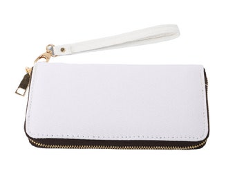 Blank Ladies Canvas Double Sided Wallet with Wristlet  **Ready for Sublimation & Ready to Ship!!**