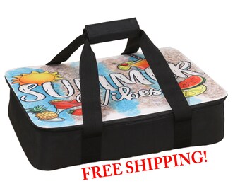 Casserole Carrier with Interchangeable Lids Free Shipping!