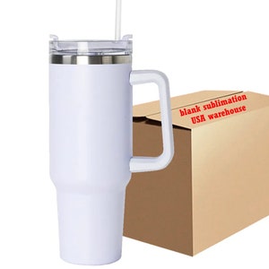 40oz Blank Sublimation Tumbler with Handle