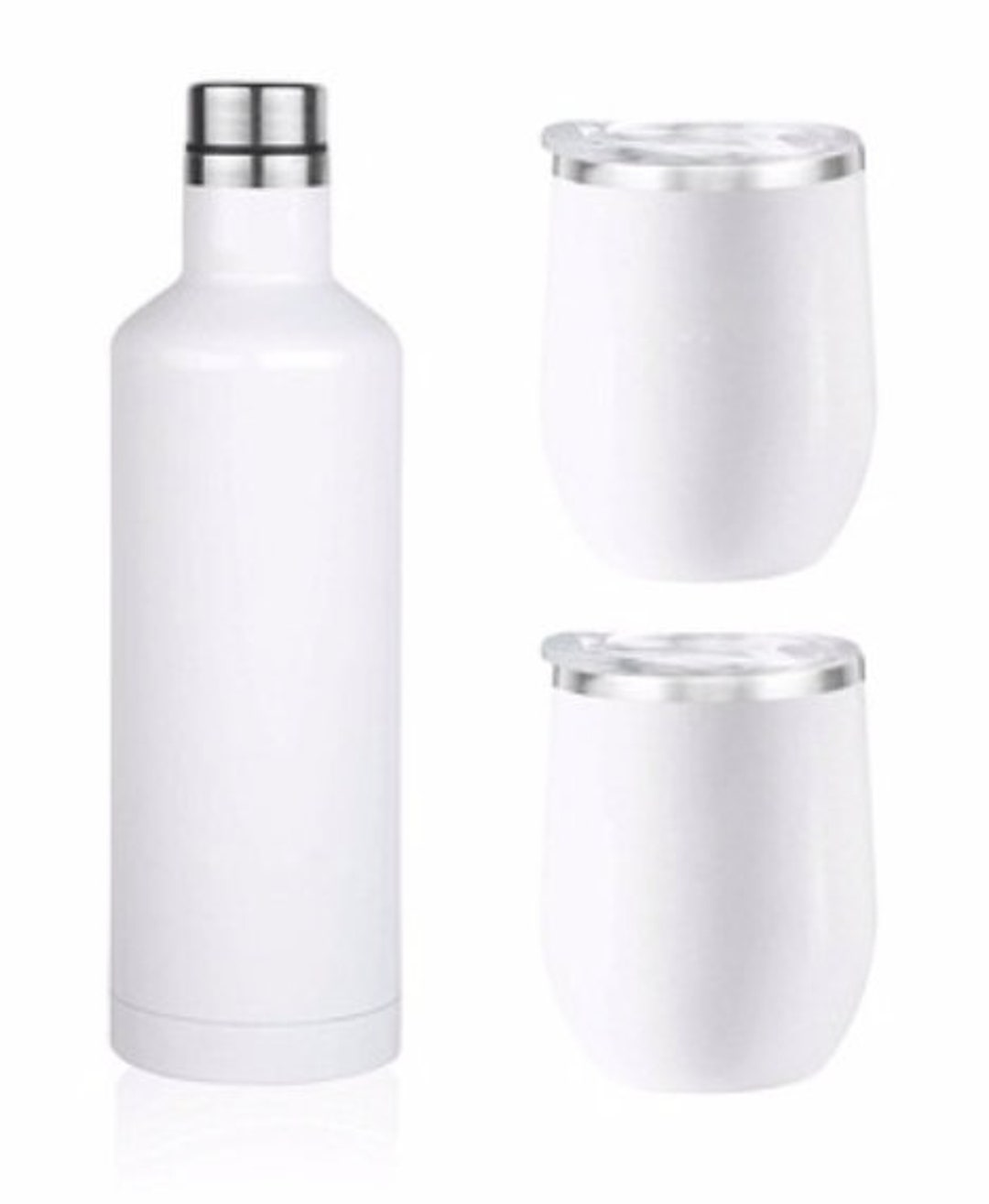 Blank Sublimation Wine Bottle and Wine Tumbler Gift Set ready Etsy