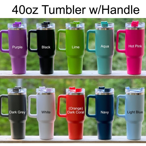 40oz Tumbler with Handle  READ DESCRIPTION!