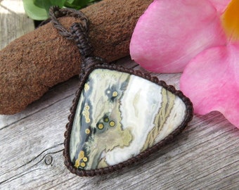Crystal necklace, Ocean Jasper necklace, Jasper necklace,   Healing crystals and stones, best friend gift, for him, autumn finds