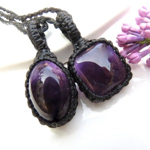 Amethyst necklace, layered necklace set stacked necklace amethyst soulmate gift idea, birthday gift for best friend