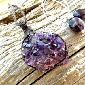 Amethyst crystal necklace and earring set, Amethyst jewelry, Amethyst pendant, Girlfriend gift, Mom gift ideas, raw amethyst, valentines day