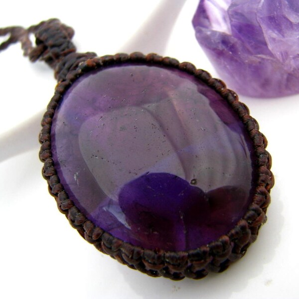 Amethyst pendant, Amethyst Necklace, Amethyst, February Birthstone, June gift, Bridesmaid gift, Healing stones, crystal healing necklace
