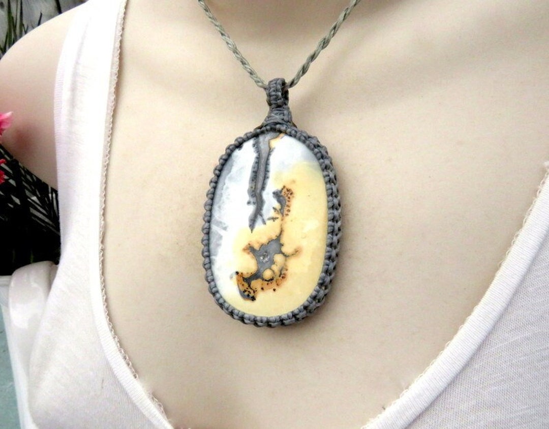 Collana Con Pietre Naturali Collana Con Ciondolo Luna In Quarzo Naturale Taglio Esagonale Colore Oro Pietra Per 470814 - Foto 2