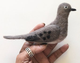 Needle Felted Mourning Dove MADE TO ORDER