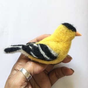 Needle Felted American Goldfinch MADE TO ORDER