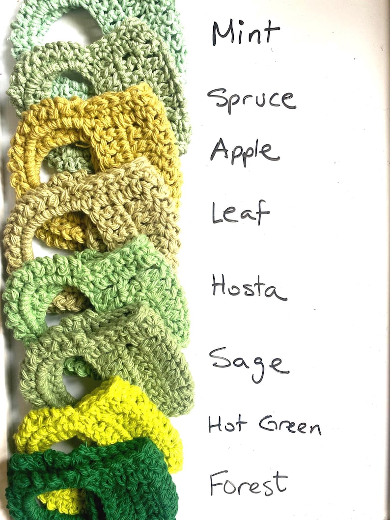 One Crochet Kitchen Towel Holder, Lots of Color Options - Made to Order image 8