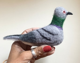 Needle Felted Rock Pigeon MADE TO ORDER