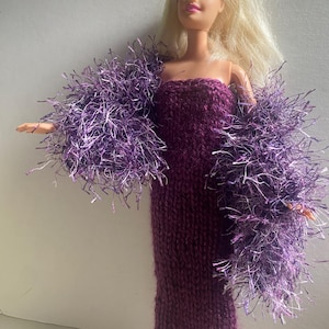 Hand Knit Doll Dress and Wrap - Ready to Ship