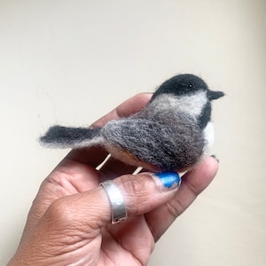 Needle Felted Black-Capped Chickadee MADE TO ORDER