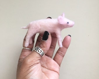 Needle Felted Pig MADE TO ORDER